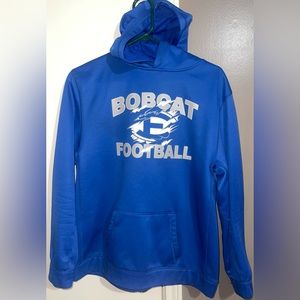 Royal Blue Bobcat Football Hoodie